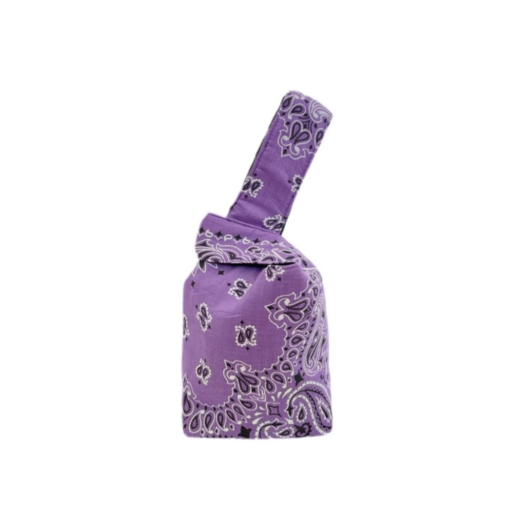 Yaito Paisley One Handle Knot Bag - Lavender